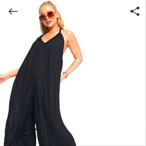 Black pantsuit cover up
